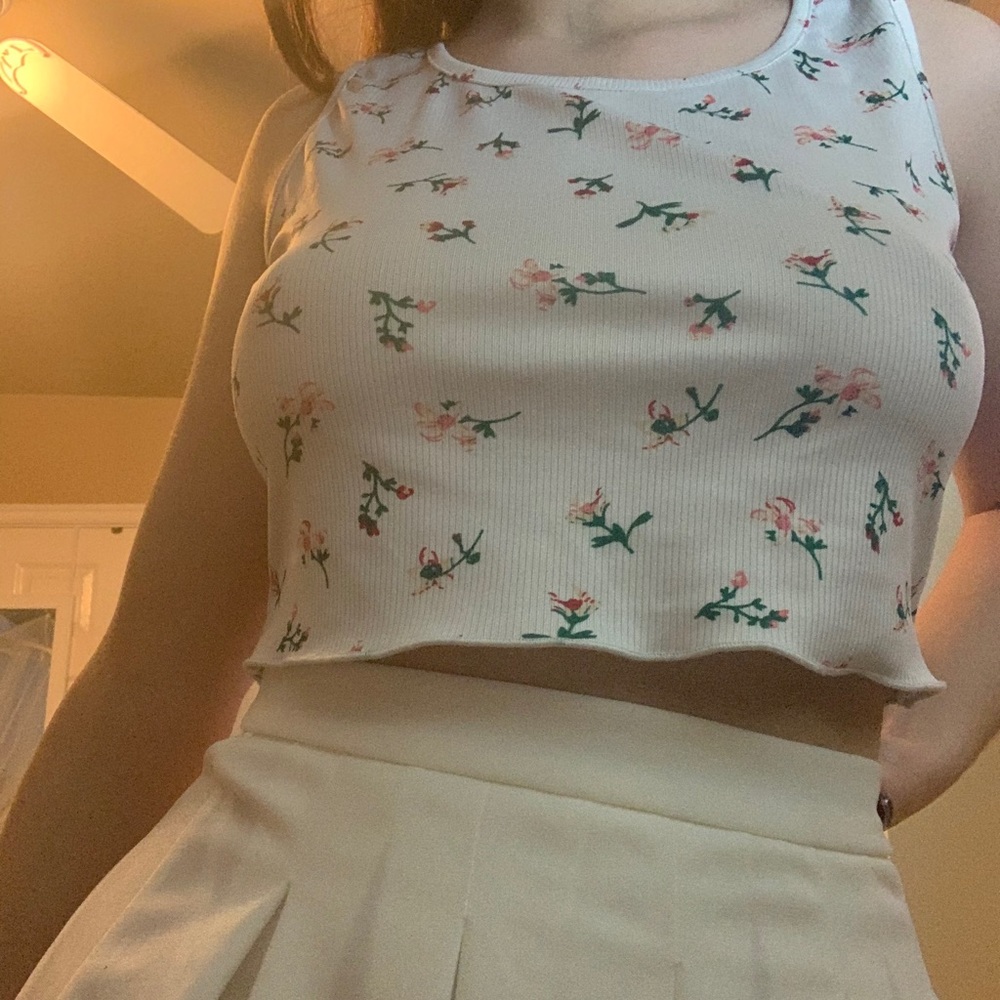 floral lettuce trim cami!